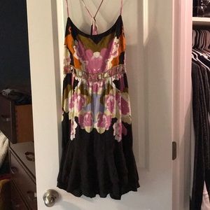 Free people black floral dress!